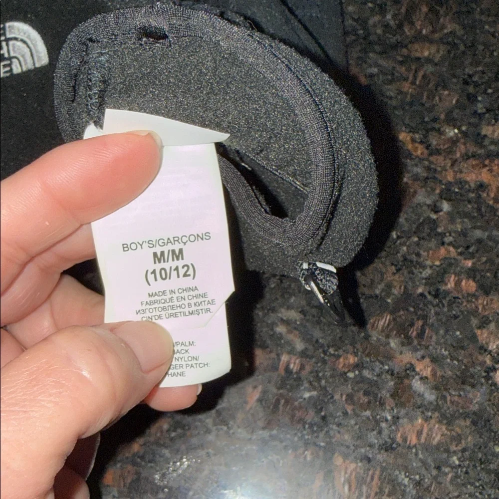 The North Face Boys Size 10/12 Black Fleece Winter Gloves
